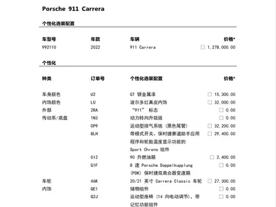 2022 Porsche 911 Carrera 3.0T, фото 2, лот 11470167
