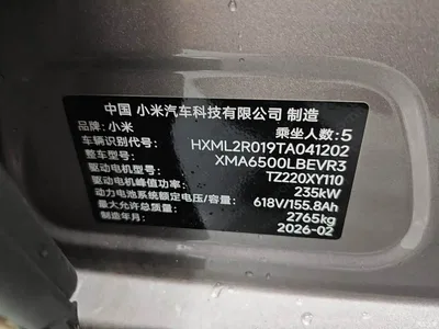 2025 Xiaomi Auto Xiaomi YU7 Extended Range RWD Edition, фото 3, лот 10372766